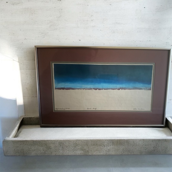 Alec Cowan Original Print Signed Storm Approaching Artist Proof Framed Matted